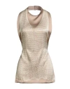 Sportmax Woman Top Sand Size M/l Viscose, Elastane In Multi