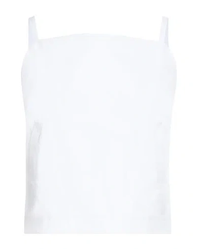 Sportmax Sleeveless Cotton Top In White