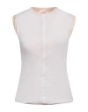 Sportmax Woman Top White Size M Cotton, Polyamide