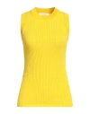 Sportmax Woman Top Yellow Size M Cotton In Yellow