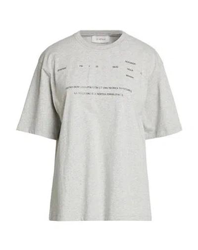 Sportmax Woman T-shirt Grey Size S Cotton In Gray