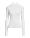 Sportmax Woman Turtleneck Ivory Size M Virgin Wool In White