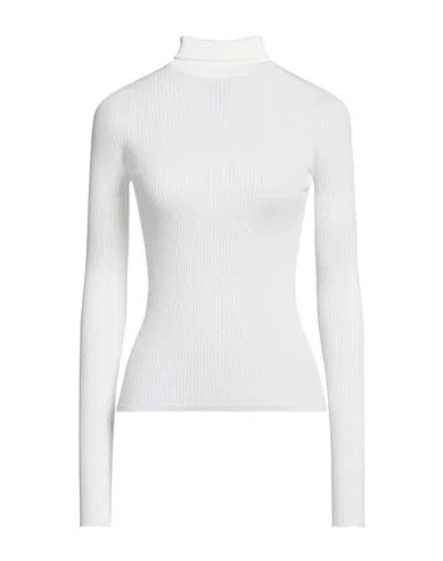 Sportmax Woman Turtleneck Ivory Size M Virgin Wool In White