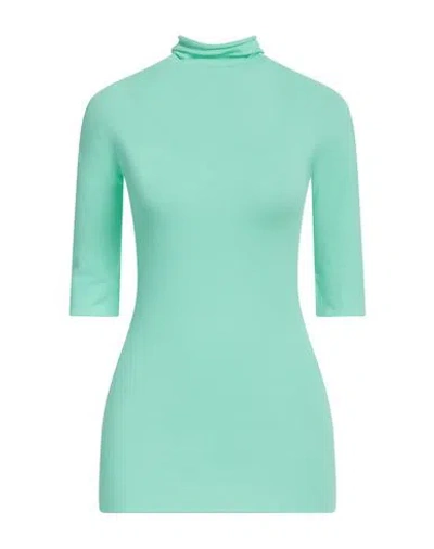 Sportmax Woman Turtleneck Light Green Size M Modal, Polyester