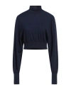 Sportmax Woman Turtleneck Midnight Blue Size L Virgin Wool