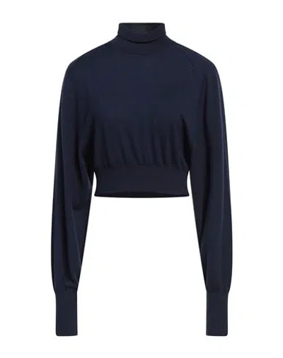 Sportmax Woman Turtleneck Midnight Blue Size L Virgin Wool