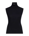 Sportmax Woman Turtleneck Navy Blue Size M Virgin Wool In 005