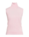 Sportmax Woman Turtleneck Pink Size Xl Virgin Wool In Pink