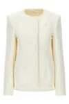 Sportmax Fitted Silhouette Single-breasted Jacket In White