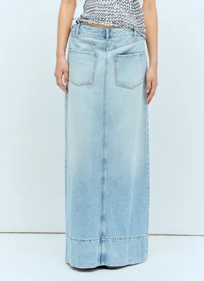 Sportmax Women Backwards Denim Skirt In Blue