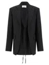 Sportmax Black Striped Blazer In Black