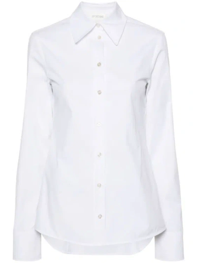 Sportmax Plain Cotton Shirt In White