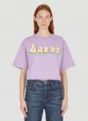 Sportmax Crochet-embroidered Cropped T-shirt In Purple
