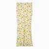 Sportmax Vanilla Long Skirt With Lemon Print