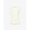 Sportmax Womens Ivory Ululo Contrast-panel Cotton-jersey T-shirt In Ivory