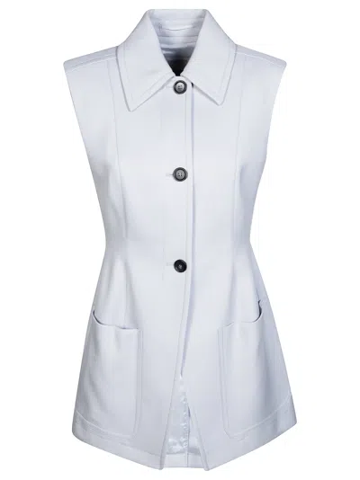 Sportmax Button-up Gilet In White