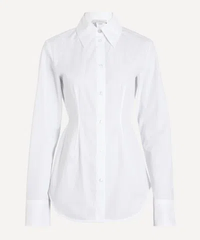 Sportmax Women's Optical White Slim-fit Poplin Shirt