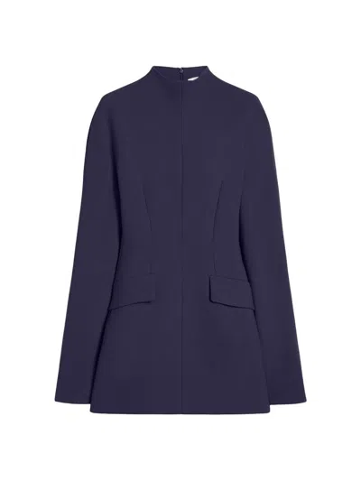 Sportmax Women's Short Contoured Gabardine Dress In Blue