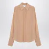 Sportmax Elegant Beige Silk Button-up Shirt