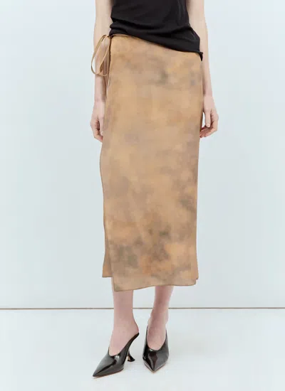 Sportmax Women Silk Wrap Midi Skirt In Cream