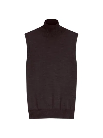 Sportmax Women's Sleeveless Wool Polo Neck Kint