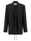 Sportmax Black Striped Blazer In Black