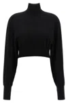 Sportmax High Neck Long-sleeved Jumper In Black