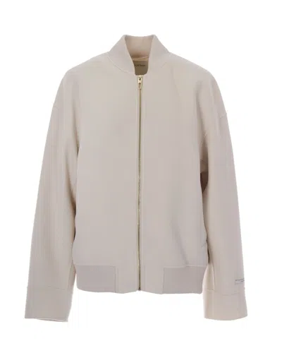 Sportmax Women's Wool Bomber Jacket In Bianco