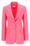 Sportmax Single-breasted Peak-lapels Blazer In Pink