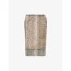 Sportmax Desio Snake-print Woven Midi Skirt In Beige Python