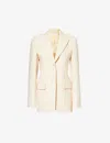 Sportmax Womens Vanilla Zermat Peak-lapel Stretch-wool Blazer In Cream
