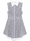 Sportmax Blackwhite Striped Mini Dress
