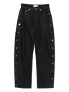 Sportmax High Waist Wide Leg Denim Trousers In Black