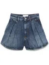 Sportmax Oversized Denim Shorts Trousers Blue In Blue