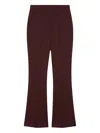 Sportmax High Waist Wide Leg Trousers With Pockets In Red