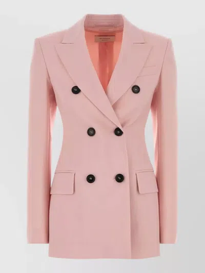 Sportmax Wool Adamo Blazer Tailored Silhouette In Pink