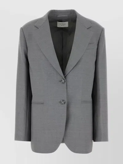 SPORTMAX WOOL BAFFO BLAZER SINGLE-BREASTED NOTCH LAPEL
