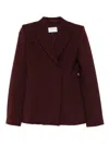 Sportmax Wool Blazer In Burgundy