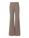 Sportmax Checked Flared Trousers In Beige