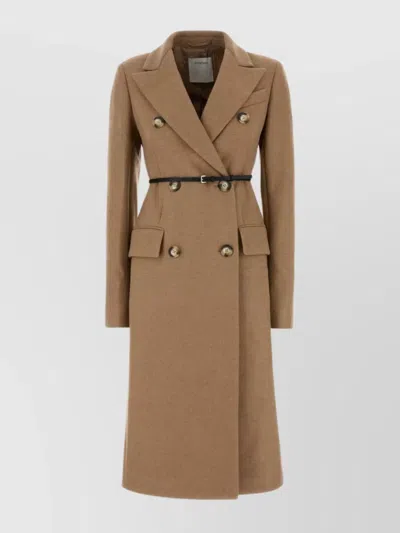 Sportmax Wool Blend Ghia Coat In Beige