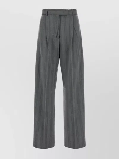 SPORTMAX WOOL BLEND PANT EMBROIDERED PLEATS