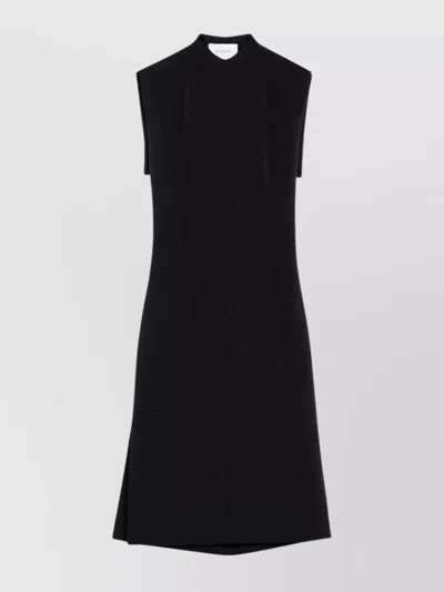 Sportmax Wool Blend Sleeveless Dress With Back Detail In Black