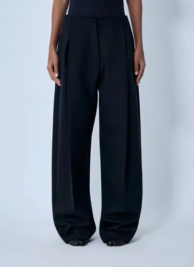 Sportmax Wool-blend Tailored Pants In Black