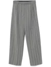 Sportmax Embroidered Stretch Wool Blend Andalo1234 Pant In Grey