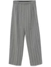 Sportmax Embroidered Stretch Wool Blend Andalo1234 Pant In Grey