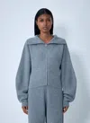 Sportmax Wool-blend Zip-up Sweater In Gray