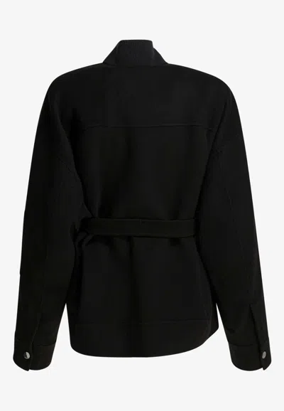 Sportmax Wool Bomber Jacket In Blue