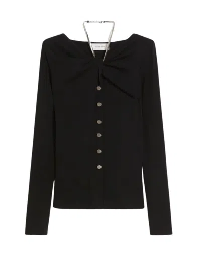 Sportmax Black Boat Neckline Knitted Cardigan