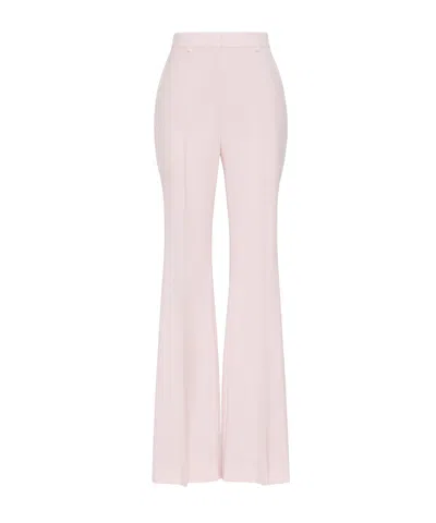 Sportmax Wool Casual Pants In Pink