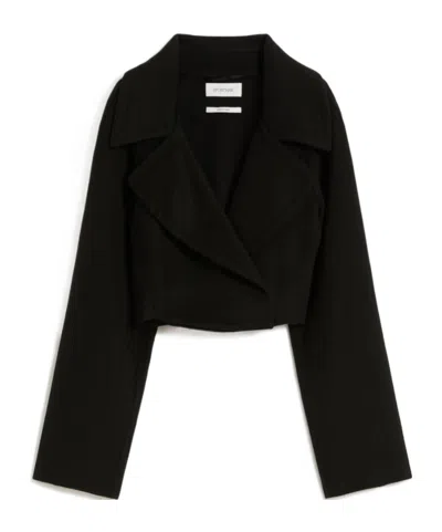 Sportmax Wool Coat In Black